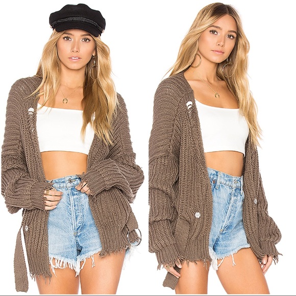 NWT WILDFOX COUTURE: Solid Cardigan, Olive -Sz: XS - Picture 2 of 9